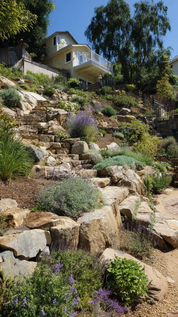 Taming the Slope: Landscaping Ideas for a Steep Hill 4 2.Terraced Retaining Walls What Saved My Slope
