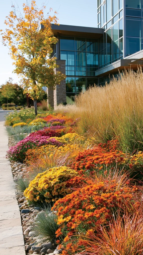 14 Mums and Ornamental Grass Garden Combos for Fall 14 de 12 2