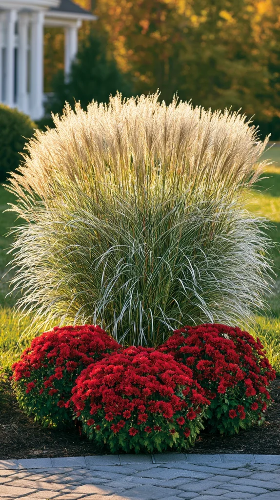 14 Mums and Ornamental Grass Garden Combos for Fall 15 de 13 2