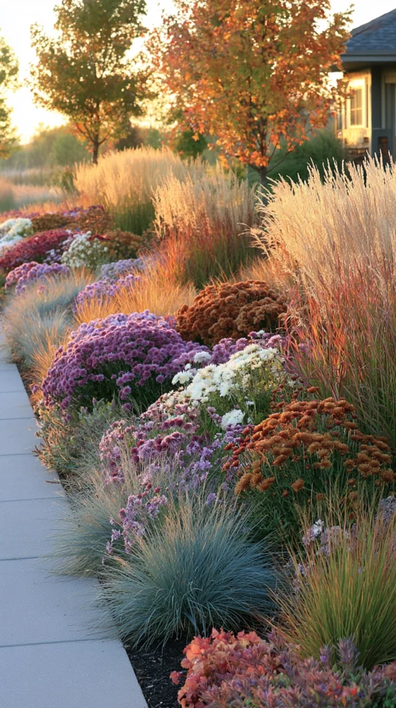 14 Mums and Ornamental Grass Garden Combos for Fall 16 de 14 1