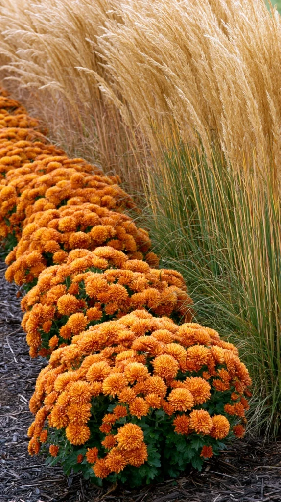 14 Mums and Ornamental Grass Garden Combos for Fall 4 de 2 2