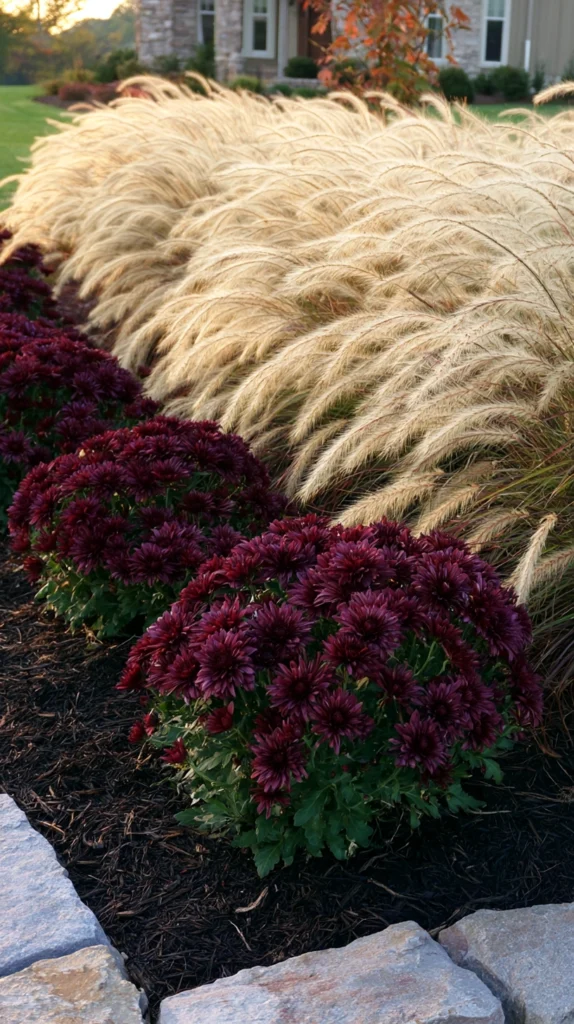 14 Mums and Ornamental Grass Garden Combos for Fall 7 de 5 2