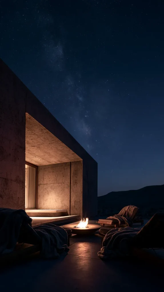 14 Cozy Garden Seating Areas for Autumn Evenings 15 zainy 13. Fire Pit Stargazing Area A minimal open seating lay 9db8f9f2 78a5 4fd0 afd4 616586cdc60c 3
