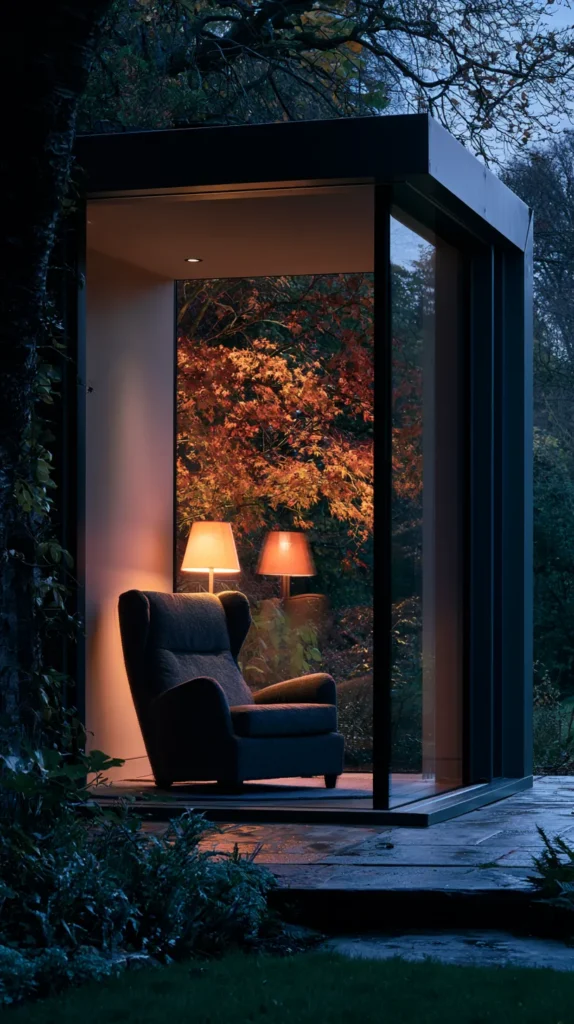 14 Cozy Garden Seating Areas for Autumn Evenings 7 zainy 5. Garden Room Conversion A compact insulated garden st 0db04df6 945f 4908 aa26 e5ba243fb244 0