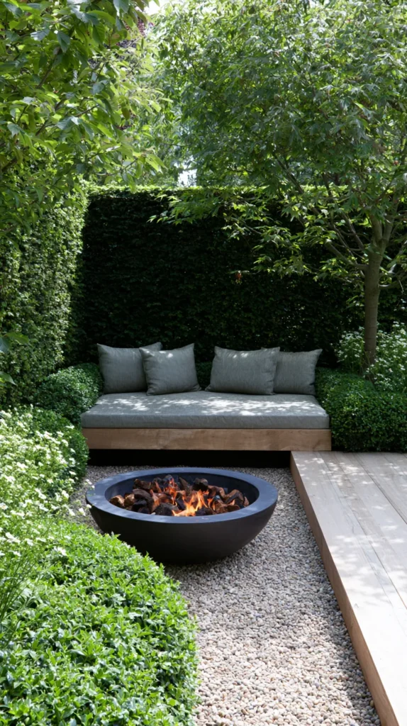 14 Cozy Garden Seating Areas for Autumn Evenings 11 zainy 9. Enclosed Hedge Room A rectangular seating space encl ac57a1f2 1afc 47f7 90f8 58f19b4d335e 3